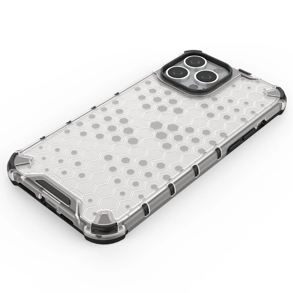 Husa de protectie Hurtel Honeycomb pentru iPhone 13 Pro Max, TPU/Policarbonat, Albastru