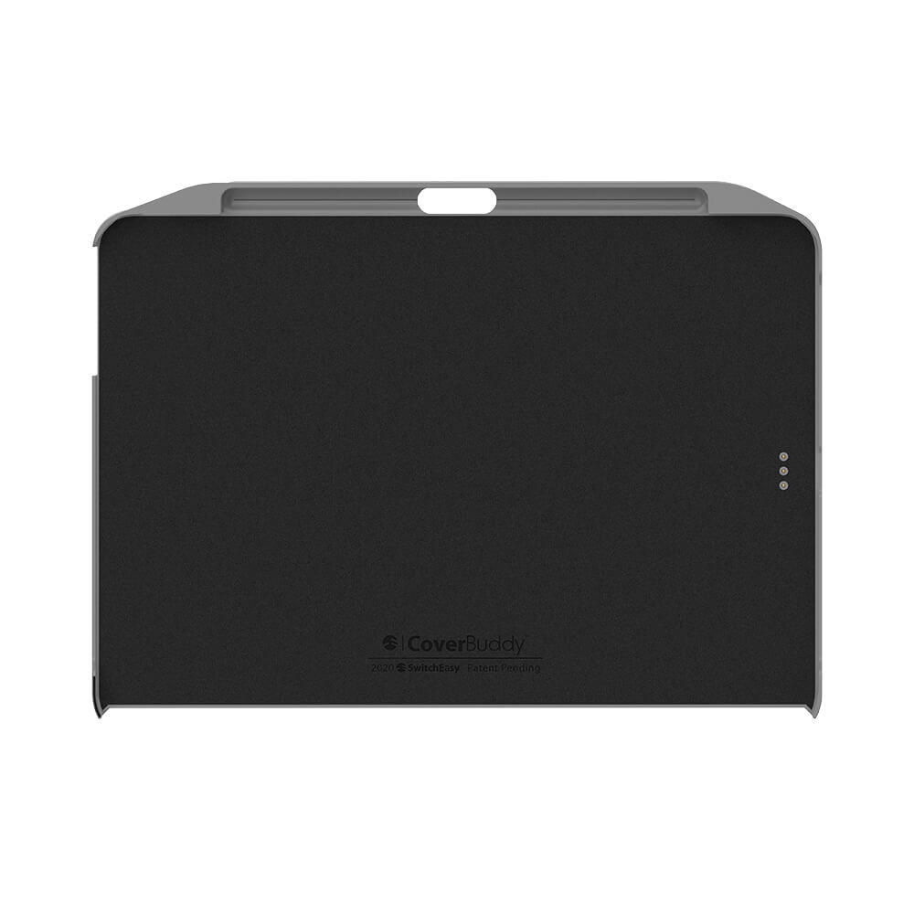 Husa SwitchEasy CoverBuddy - carcasă din policarbonat (cu compartiment pentru Apple Pencil 2) pentru iPad Air 4 (2020) (compatibilă cu Apple Smart Keyboard, Magic Keyboard, Smart Folio) (gri închis)
