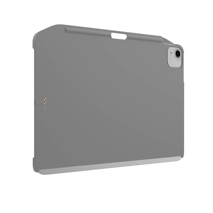 SwitchEasy CoverBuddy Case - поликарбонатов кейс (с отделение за Apple Pencil 2) за iPad Air 4 (2020) (съвместим с Apple Smart Keyboard, Magic Keyboard, Smart Folio) (тъмносив)