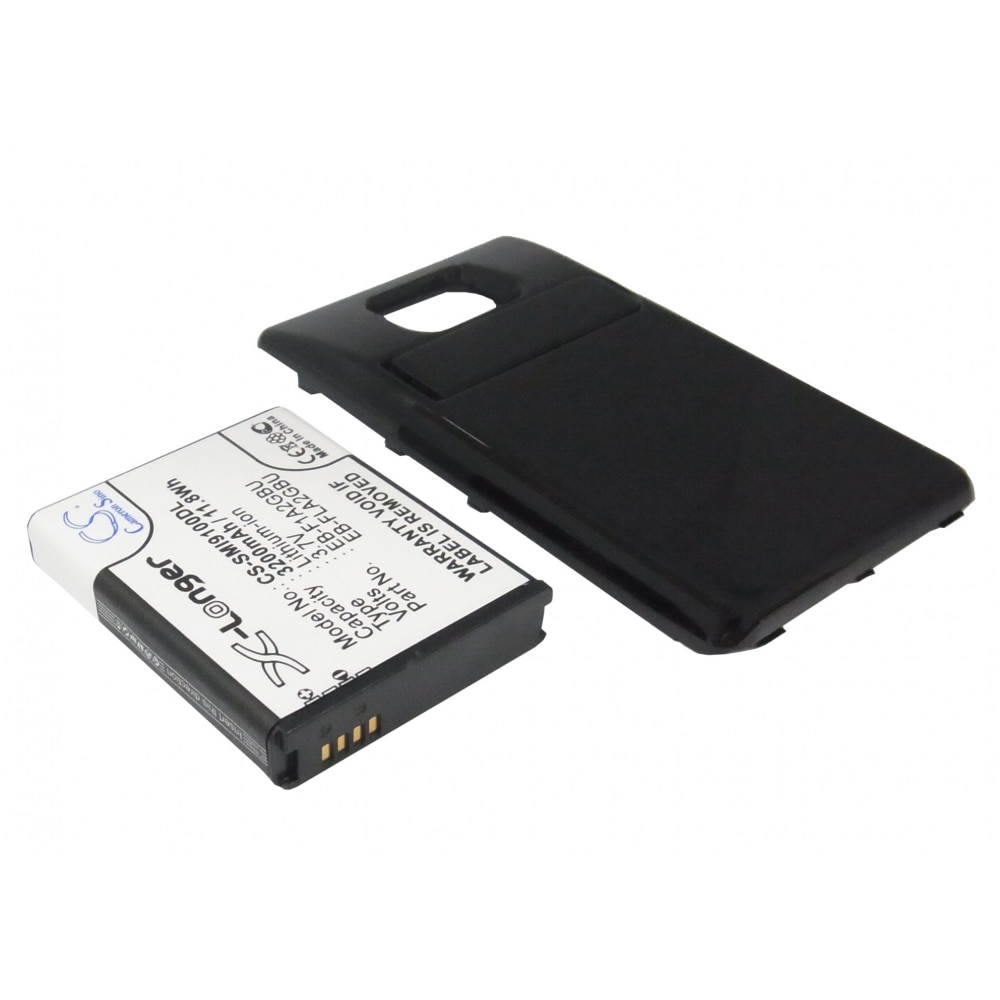 pentru telefon Samsung S II, Galaxy S2, GT-I9100 Extended with Black Color Back Cover 3.8V 1700 mAh CAMERON - eMAG.ro