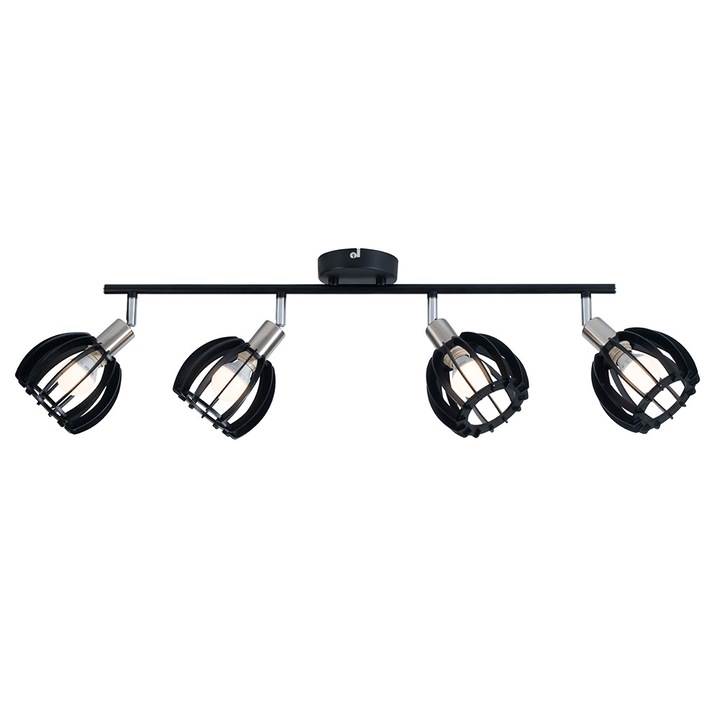 OMNIA Black Pine négyes spotlámpa, E14, max. 40W, fekete