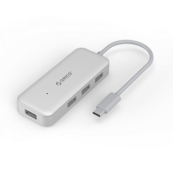 Orico TC4U-U3 USB-elosztó, C típusú USB-elosztó, négy USB U3.0 kimenet, 5 Gbps