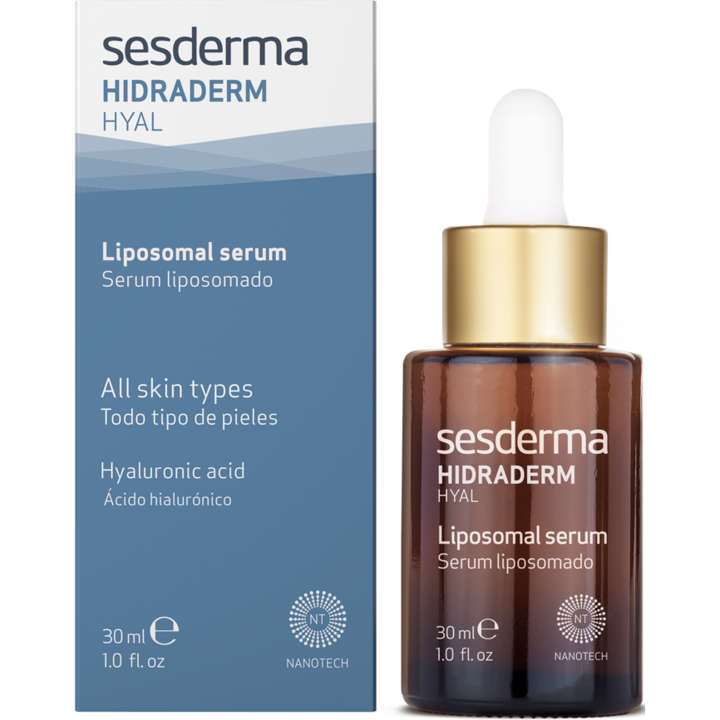 Хидратиращ серум SESDERMA HIDRADERM Hyal, хидратация с 3 вида хиалуронова киселина, подходяща за всички типове кожа, против бръчки и успокояващ ефект, Nanotech технология, 30 мл