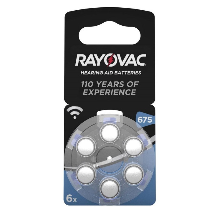 Rayovac hallókészülék elem 675 (PR44) 6db