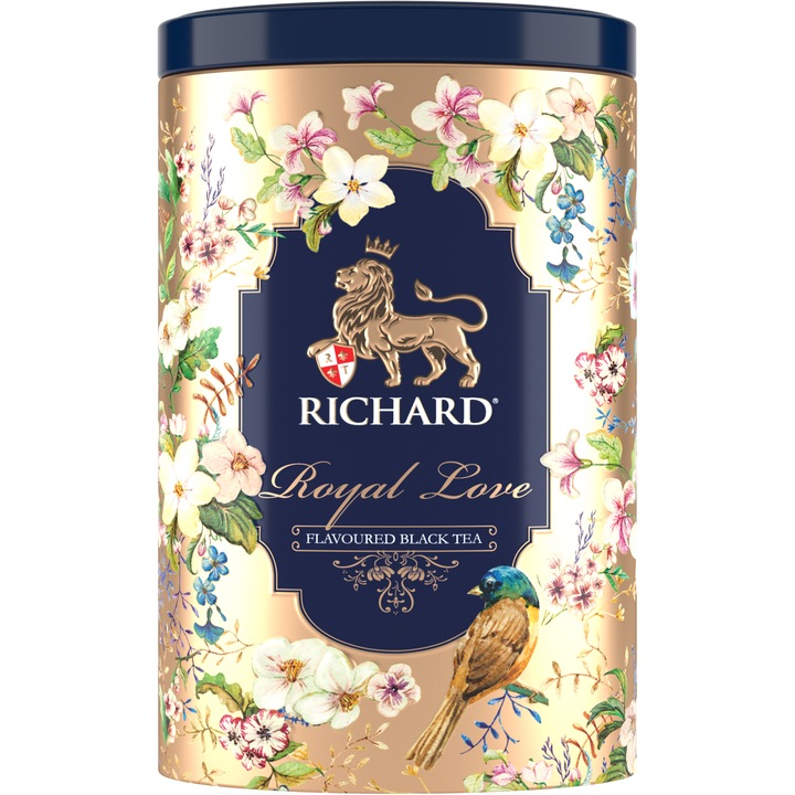 Richard Royal Love fémdobozos szálas prémium fekete tea 80g GOLD