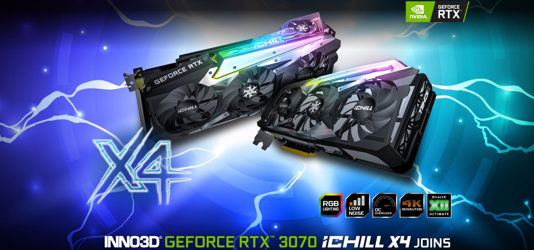 Placa video Inno3D GeForce® RTX™ 3070 ICHILL X4 LHR, 8GB Placa video Inno3D GeForce® RTX™ 3070 ICHILL X4 LHR, 8GB