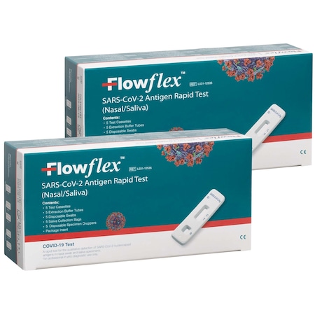 Set 10 Teste Rapide Antigen 2 in 1 Saliva/Nazal COVID-19, Flowflex, pentru uz profesional