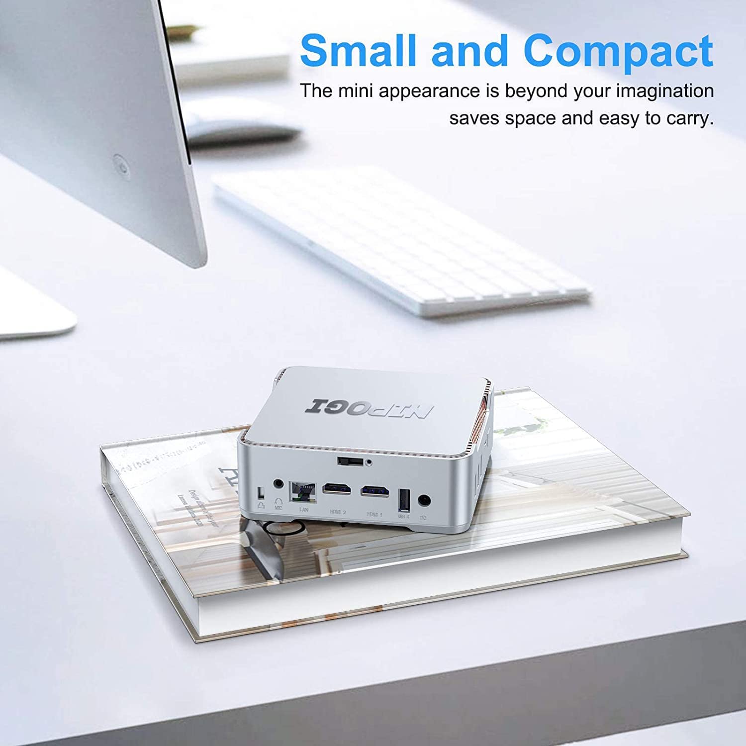 Mini PC, 8GB DDR4 256GB SSD, Intel Celeron J4125, Windows 11 Pro