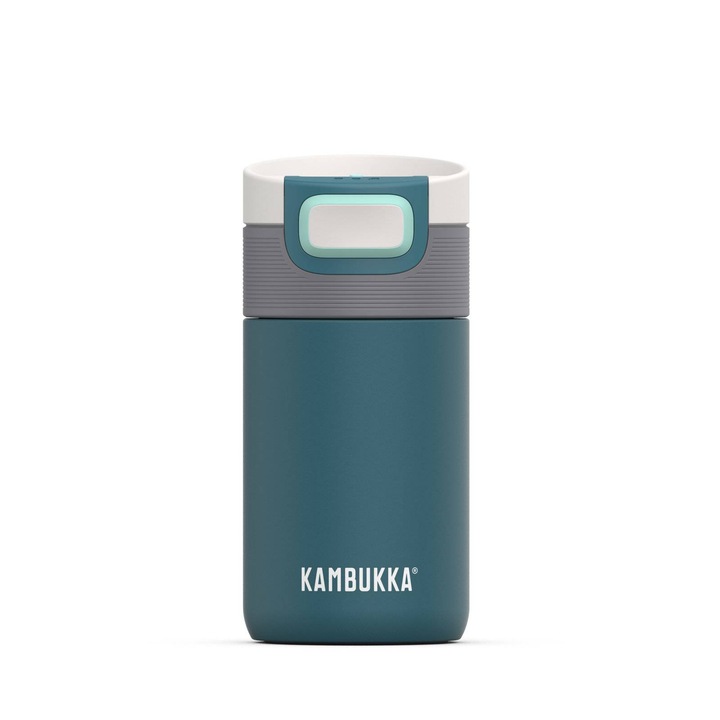 Термочаша Kambukka Etna, Неръждаема стомана, С термокапак 3 в 1 Snapclean®, 300 мл, Deep Teal