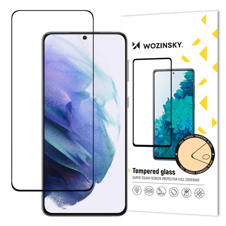 Стъклен Протектор Wozinsky за Samsung Galaxy S23 5G, Черен