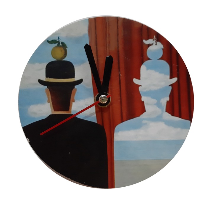 Keret nélküli falióra SHERLOCK HOLMES - DOUBLE, átmérő 12,5 cm x 0,5 cm, mágneses tartó