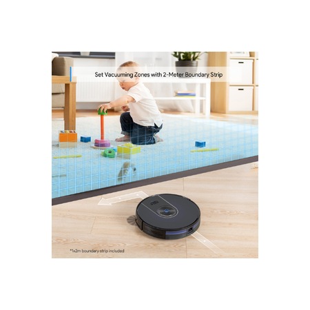 Robot de aspirare, cu spalare Bagotte BG800, functie de mop, mop inclus, control de la distanta prin aplicatie, tehnologie auto boost – Negru