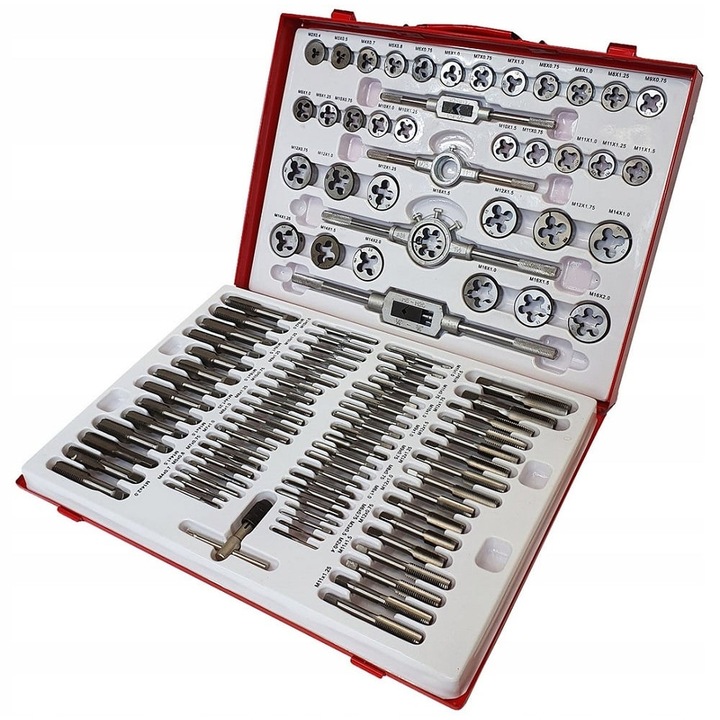 Trusa set tarozi si filiere 110 piese M2 - M14 M16 M18 (S10290)