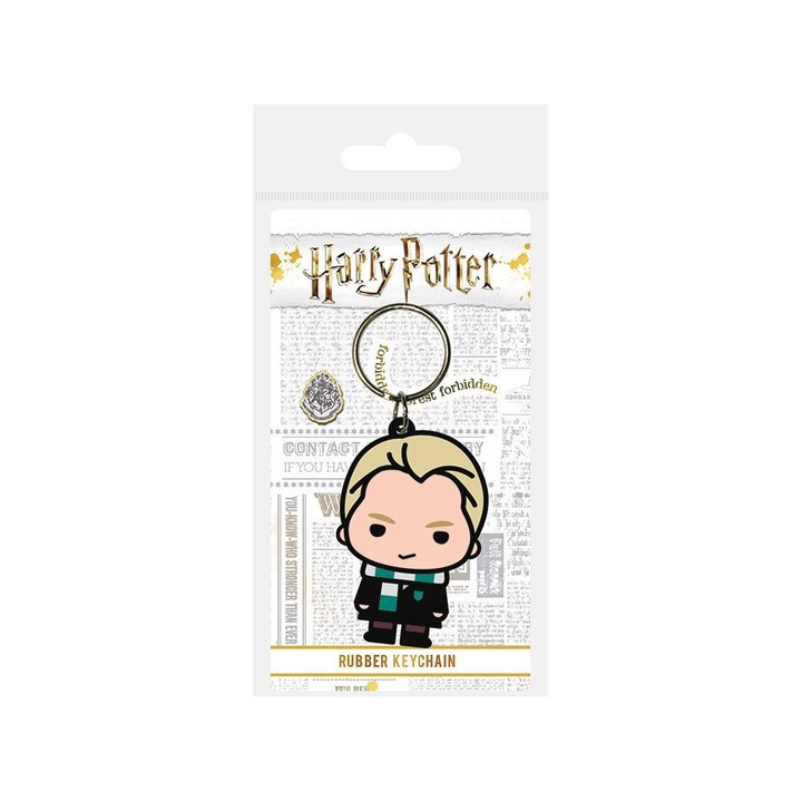 Breloc Harry Potter Chibi Malfoy, 6 cm, Multicolor