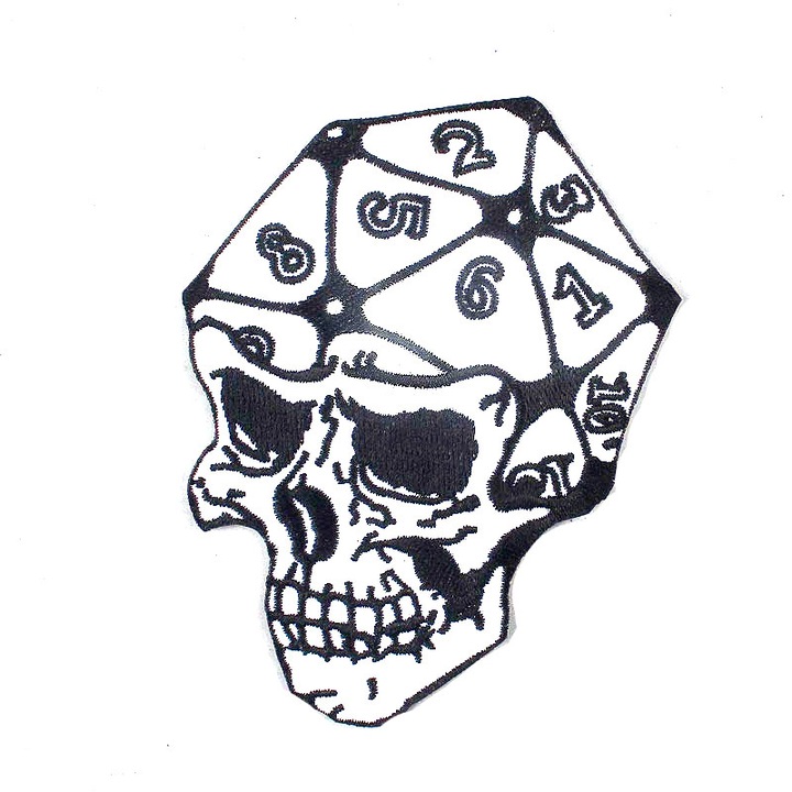 Petic textil brodat The Skeleton Road 12x7.5 cm