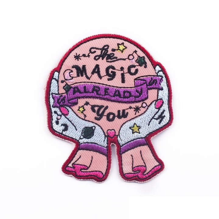 Petic textil brodat The Magic is already in you 6.8x7.8 cm