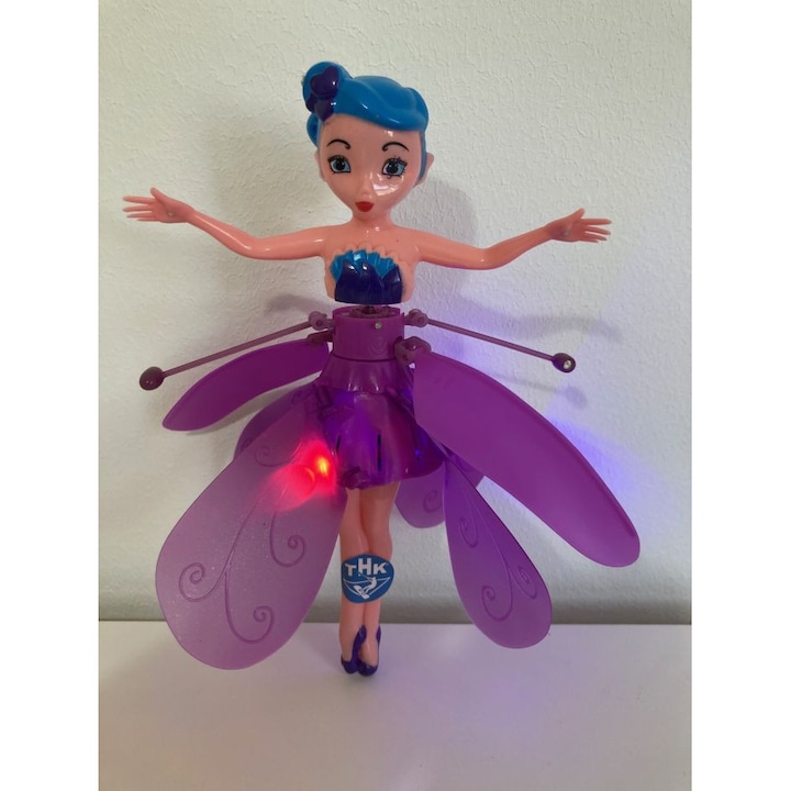 Jucarie Interactiva, Printesa, Zana zburatoare THK®, cablu incarcare THK®, 20cm, mov