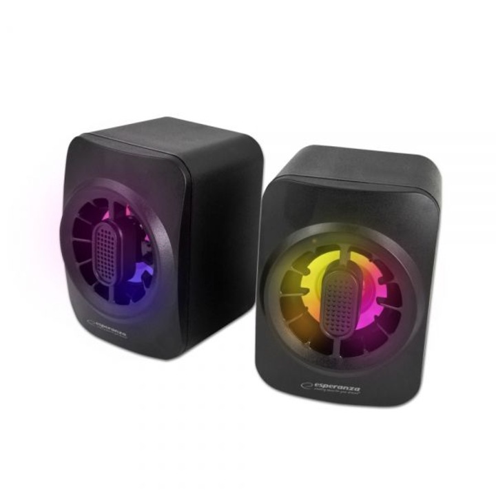 Esperanza Sakala Speaker 2.0 RGB Black, 183782, Hangszóró
