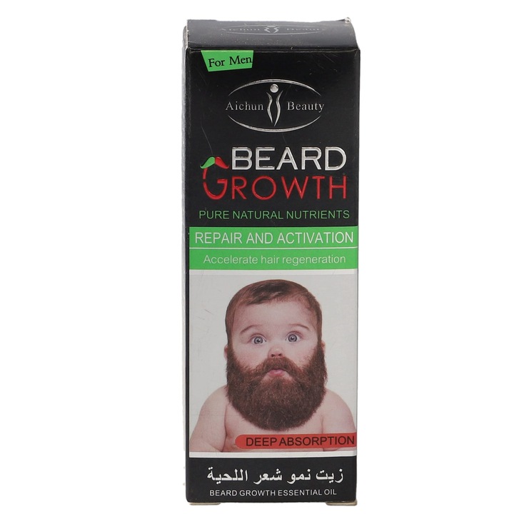 Балсам против раздразнения и стимулиращ растежа на мустаците и брадата Aichun Beauty, Овлажняващ, 30 мл