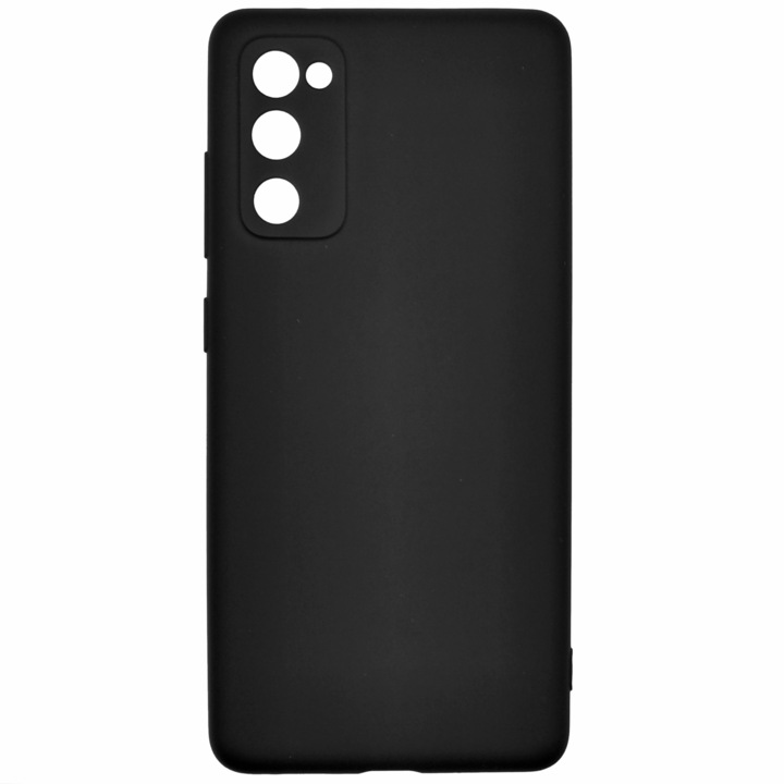 SILKASE tok Samsung S20 FE-hez, kamera védelem, puha szilikon, fekete színű