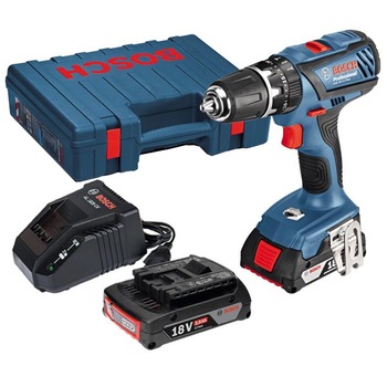 Masina de gaurit cu percutie Bosch Professional GSB 18-2-LI Plus, 2 acumulatori * 2 Ah, 13mm, trusa profesionala Masina de gaurit cu percutie Bosch Professional GSB 18-2-LI Plus, 2 acumulatori * 2 Ah, 13mm, trusa profesionala