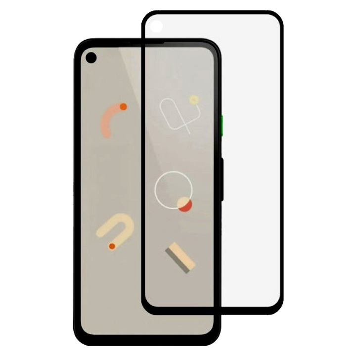 SILKASE matt üvegfólia Google Pixel 4a 5G telefonhoz, Full Glue, Teljes kijelző, fekete