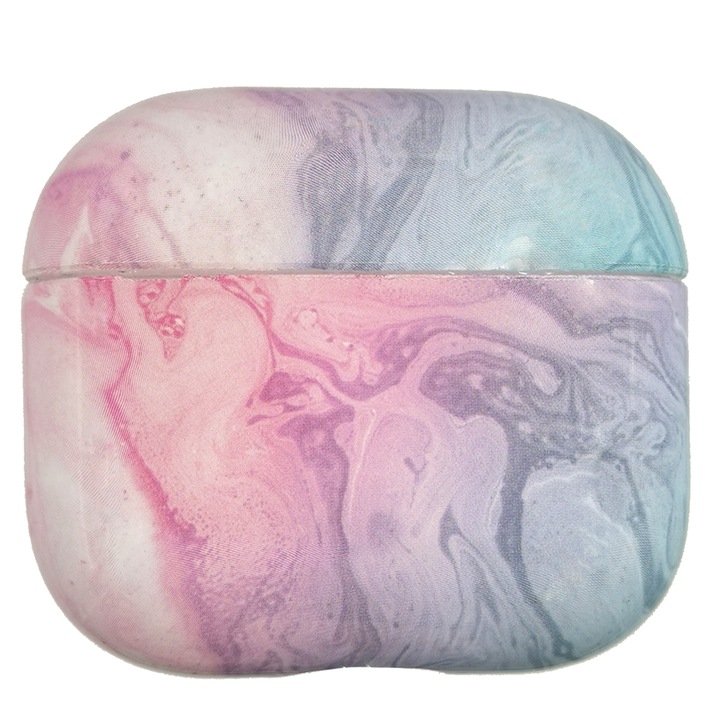 SILKASE tok Apple Airpods Gen.3-hoz, műanyag, rózsaszín márvány