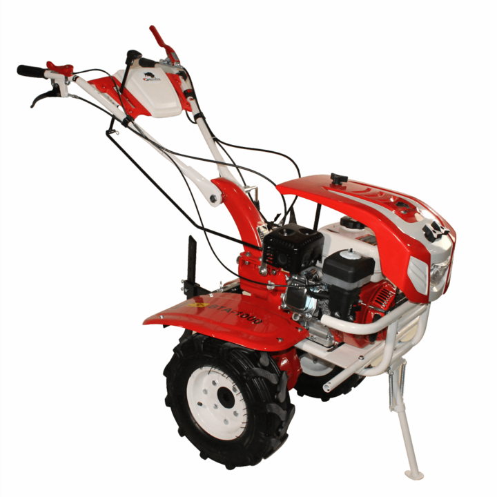 Motocultor pe benzina Bisonte BTA-1000, putere 7 CP, 212 CC, 4 timpi, 2+1 viteze, priza de putere, 30 cm adancime lucru, 56 - 83 cm latime lucru,contine: roti cauciuc + freze + suport accesorii + tija adancime + manicot