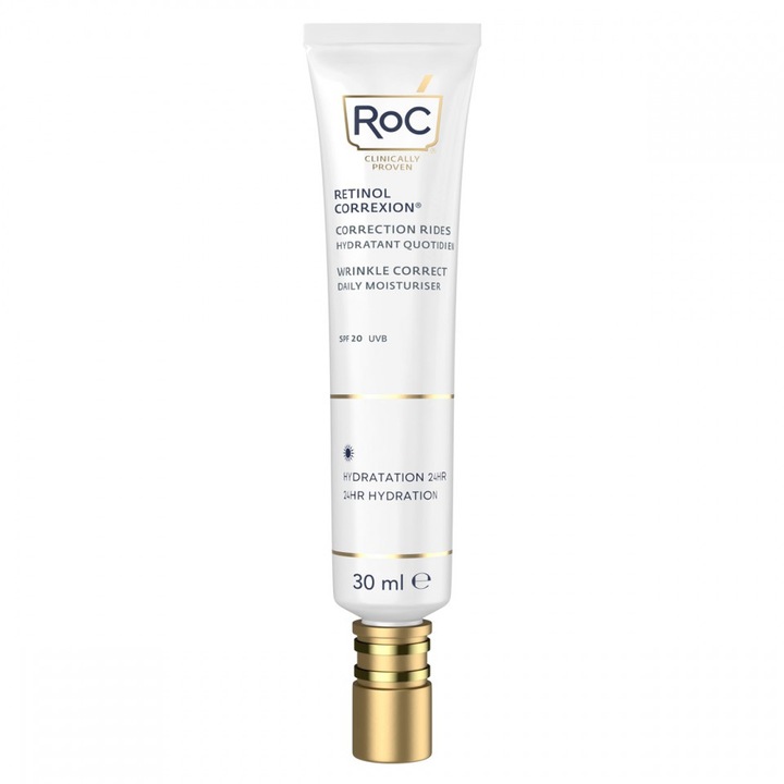 Nappali ránctalanító krém, Wrinkle Correct Daily Moisture Spf 20, Roc, 30ml