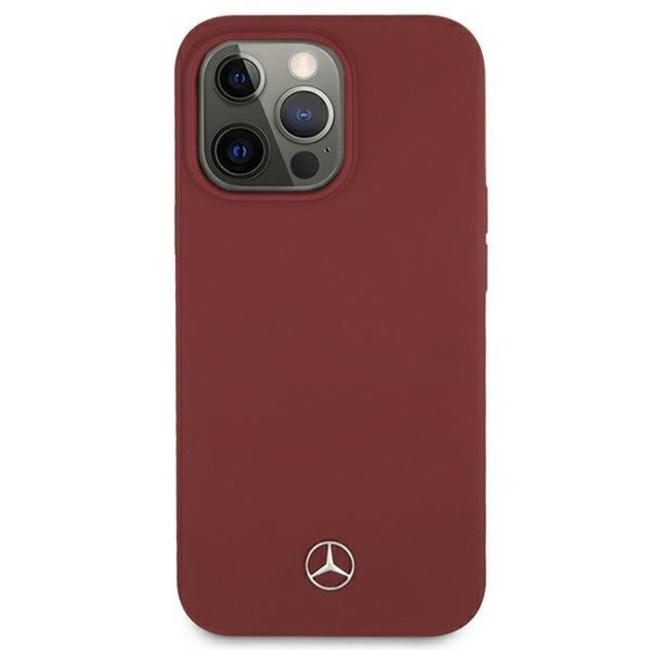 Husa Mercedes pentru iPhone 13/ 13 Pro, TPU/Silicon, Rosu inchis
