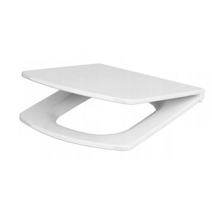 Capac WC, Cersanit, Easy, antibacterian, cadere lenta, K98-0089, alb