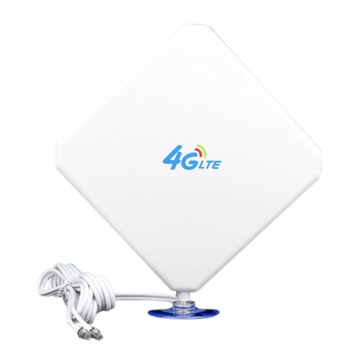 Antena 016 LTE 4G 25dBi, conectori 2 x TS-9, cablu 3 metri, Alb, ATX-BBL4155