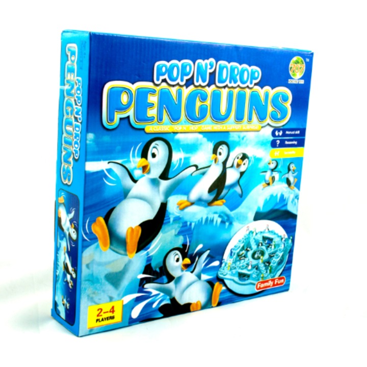 Joc de familie pentru curse cu pinguini