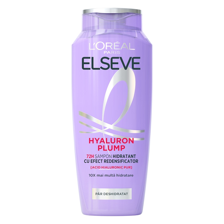 Шампоан L'Oreal Paris Elseve Hyaluron Plump, Хидратиращ, За дехидратирана коса, 400 мл