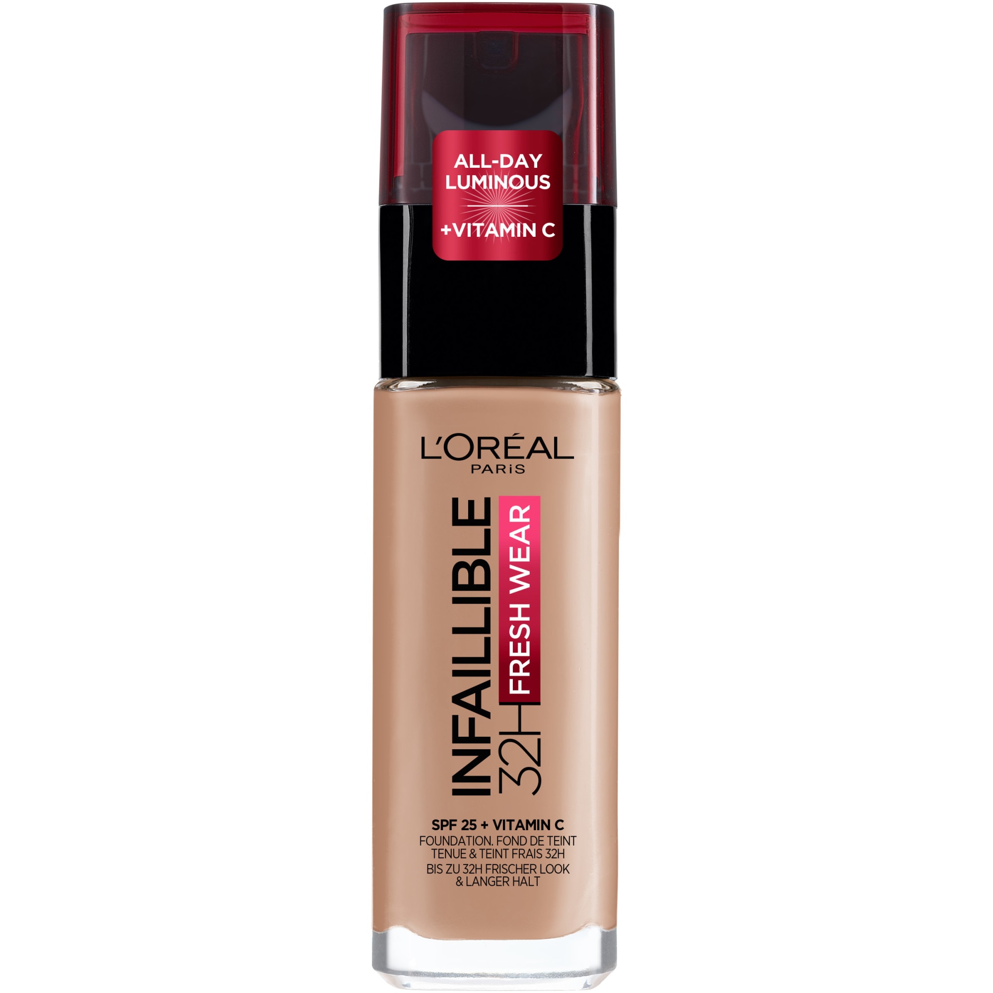 Fond de ten rezistent la transfer L'Oreal Paris Infaillible 32H Fresh Wear 225 Beige Sand, 30 ml - eMAG.ro