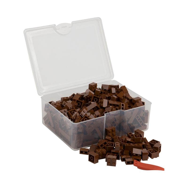 Boîte De 300 Briques De Construction Q-BRICKS – Multicolore, 5 Tailles, Made In Italy, Créativité Sans Limite