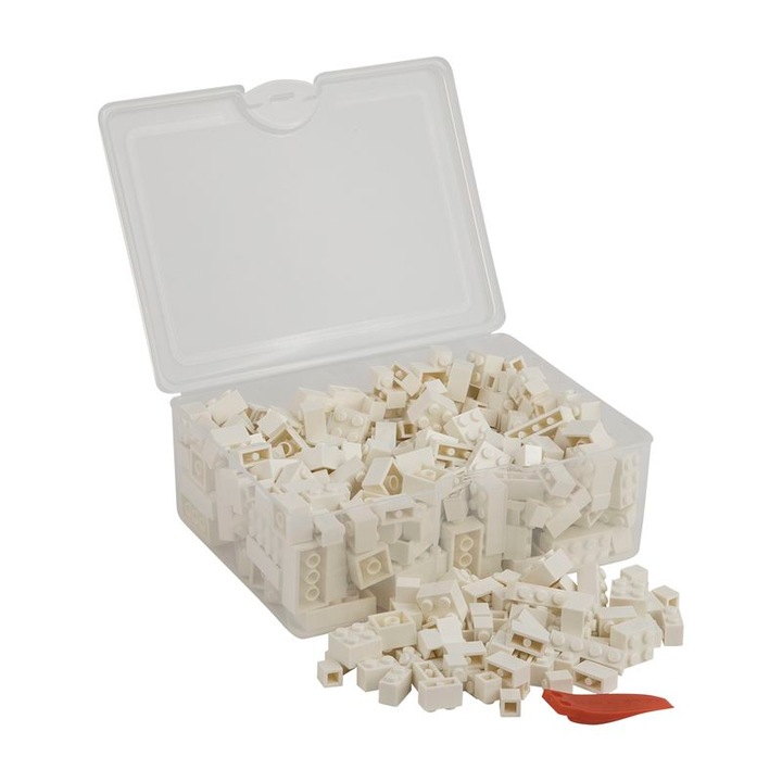 Set de constructie Q-Bricks, 300 piese, Alb