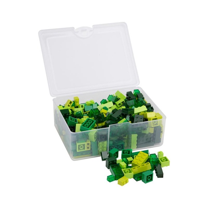 Set de constructie Q-Bricks, 300 piese, Verde