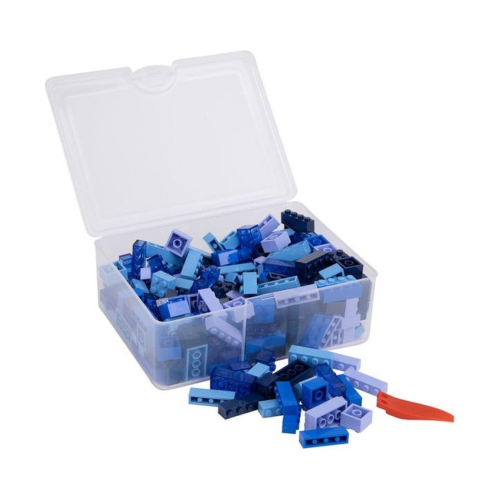 Set de constructie Q-Bricks, 300 piese, Albastru
