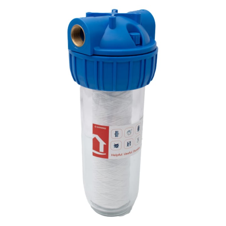 Филтър за вода Everline EWF-F34/10, 10", Касета с памук, Вътрешна резба 3/4"
