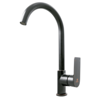 Baterie bucatarie Ermetiq Stylish ER-DG108N, tip lebada, comanda laterala, Negru