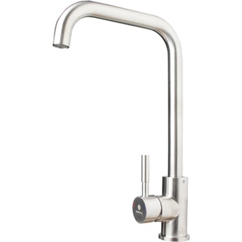 Baterie bucatarie Ermetiq ER-A420, pipa 90º, monocomanda, cartus ceramic, Inox