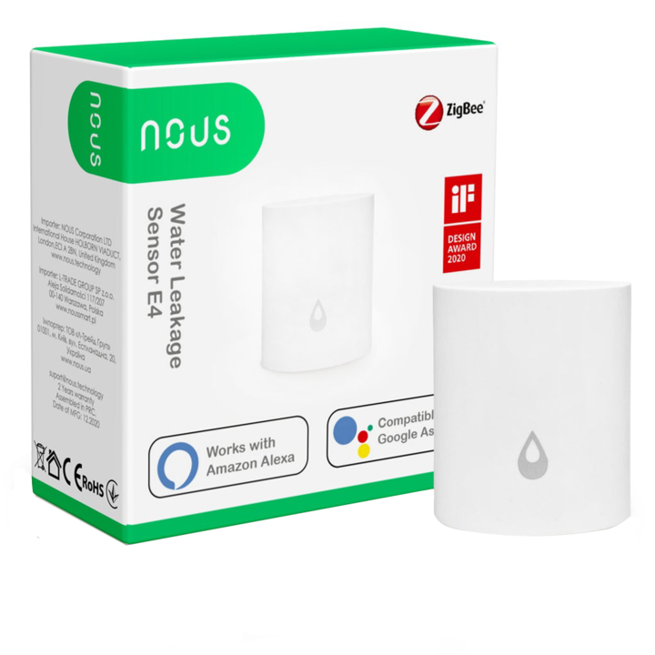 Detector inteligent de scurgeri de apa NOUS E4 ZigBee Tuya
