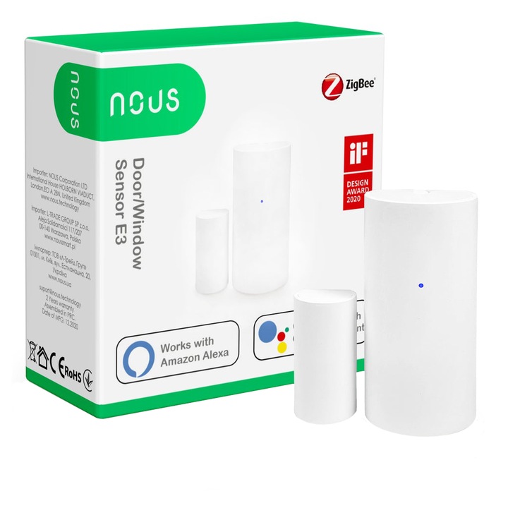 Senzor Smart pentru Usi sau Ferestre NOUS E3, ZigBee