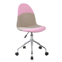 Scaun de birou ergonomic Kring Amelie, Roz/Bej