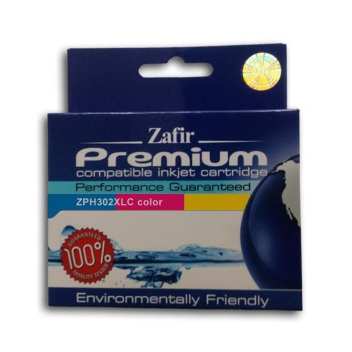 Set 3 cartuse de cerneala, Zafir, Compatibil cu HP F6U67AE, 300 pagini, Multicolor