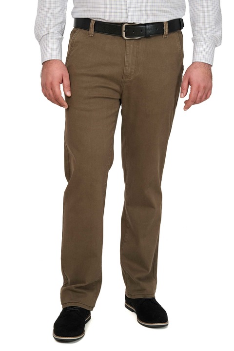 Pantaloni casual cu buzunar oblic, Realize, maro caramel, Caramel