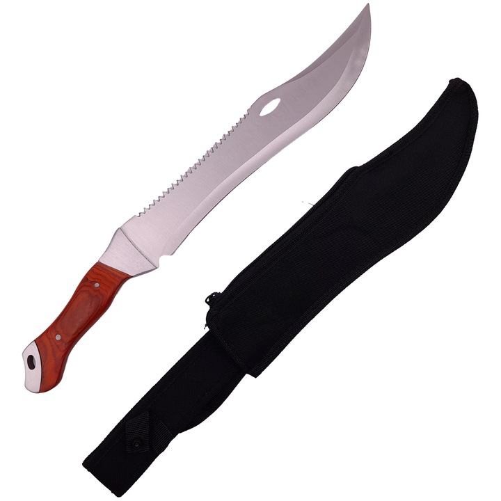 Maceta de vanatoare Depox, USA Croc, otel inoxidabil, argintie, 47 cm