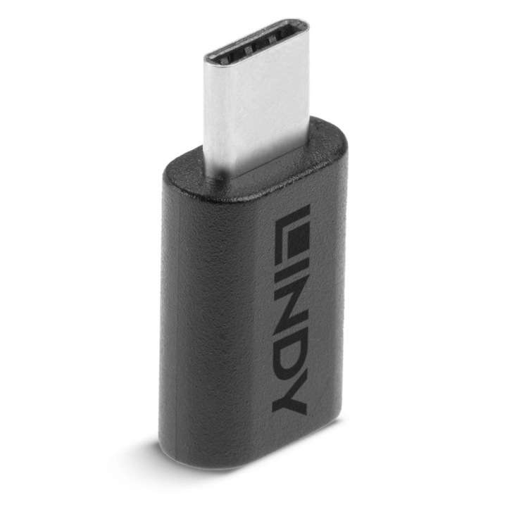 Adaptor Lindy USB 3.2 Type C la C, dimensiuni 26.5x13x7.5mm