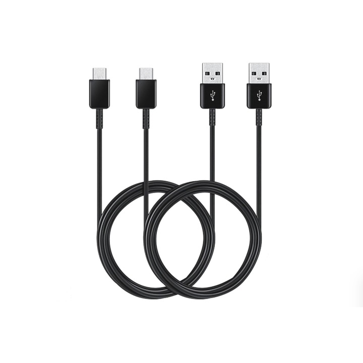 Samsung 2 darabos adatkábel készlet, USB - USB C, 1.5 m, fekete